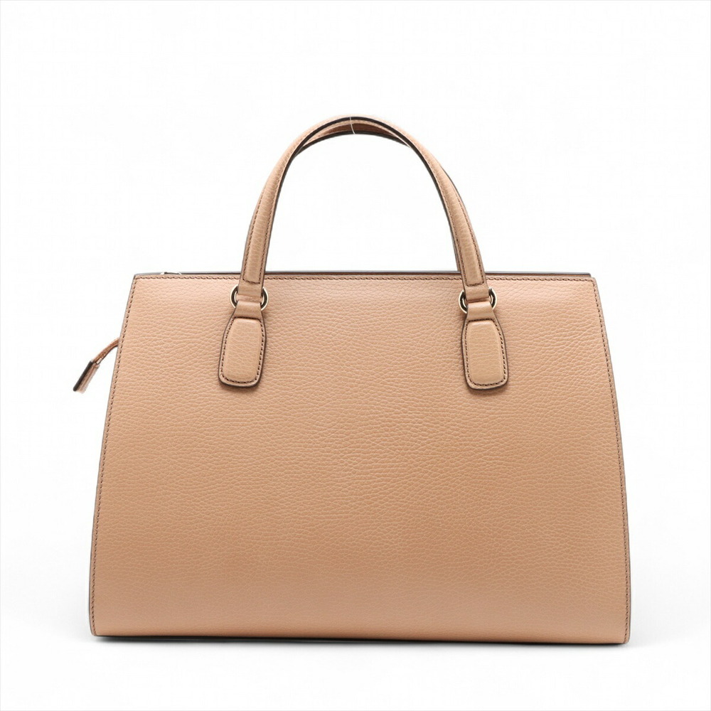 Gucci Soho handle beige G pebbled Interlocking satchel leather top
